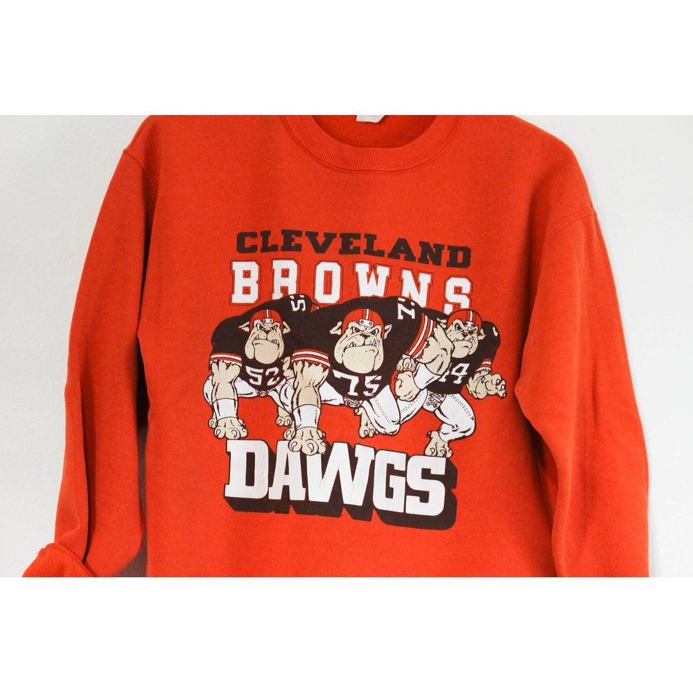 Vintage Cleveland Browns Dawgs Football Sweatshirt - Picture 2 of 4